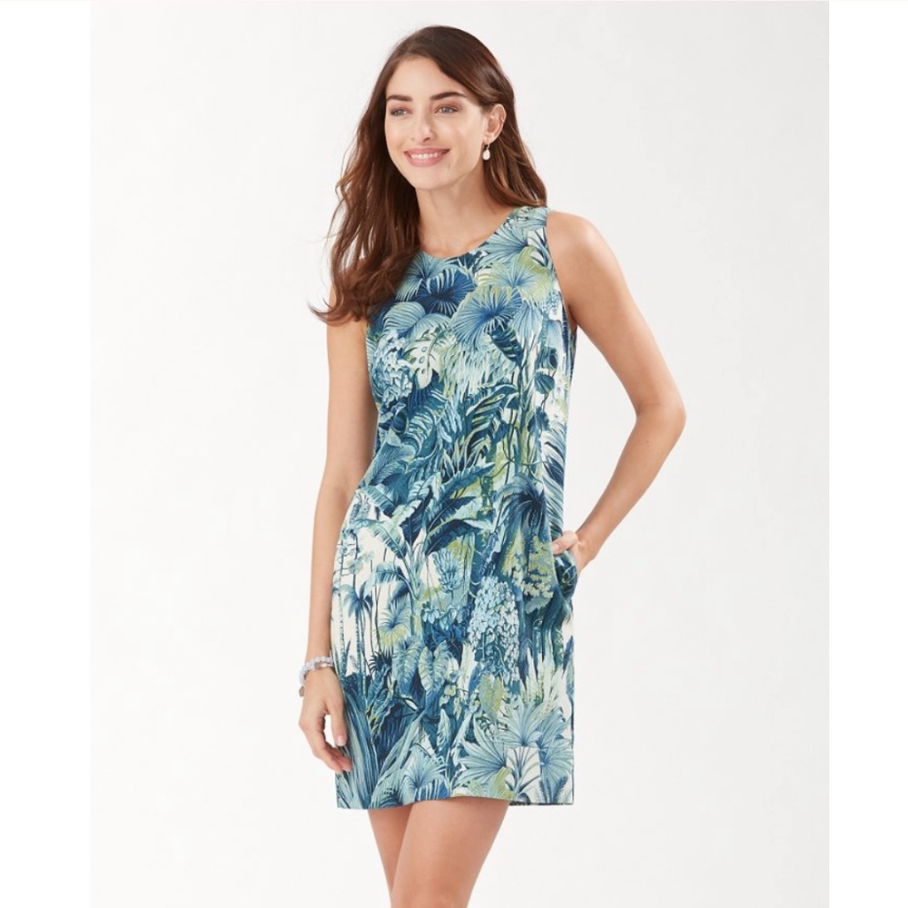 NWT TOMMY BAHAMA Cabana Jungle Silk Shift Dress